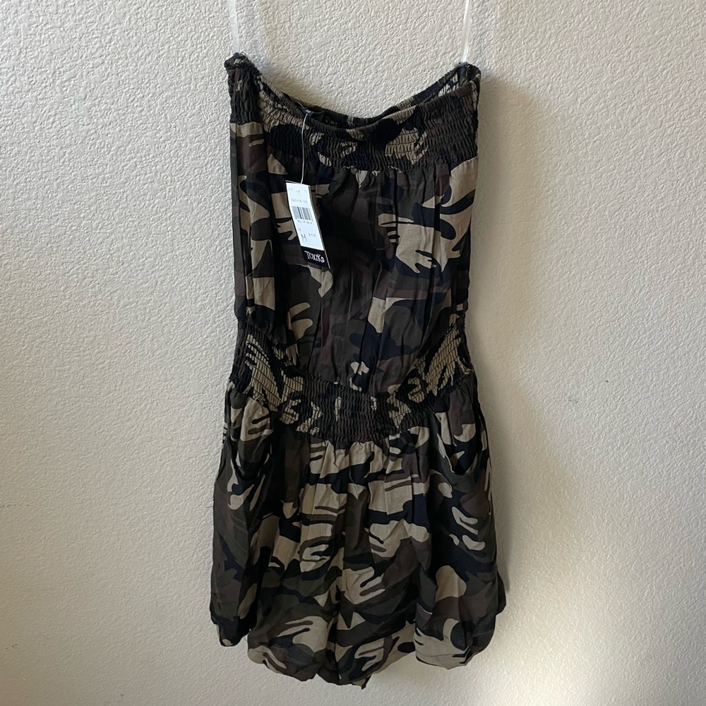 Camouflage romper and overalls